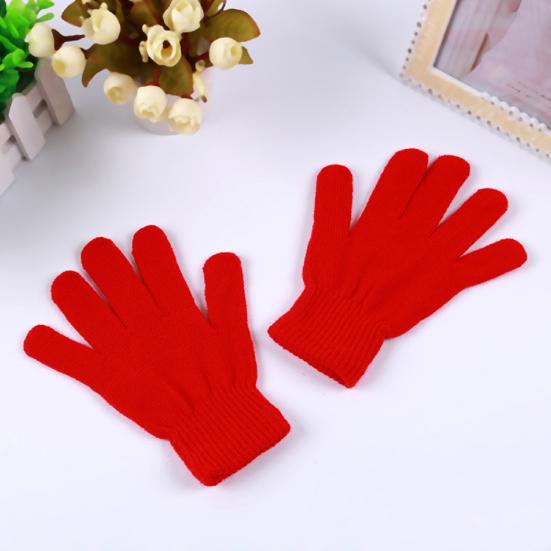 Handsker Ensfarvet Multibrug Akryl Unisex Fuldfinger Varme Vanter til Vinteren