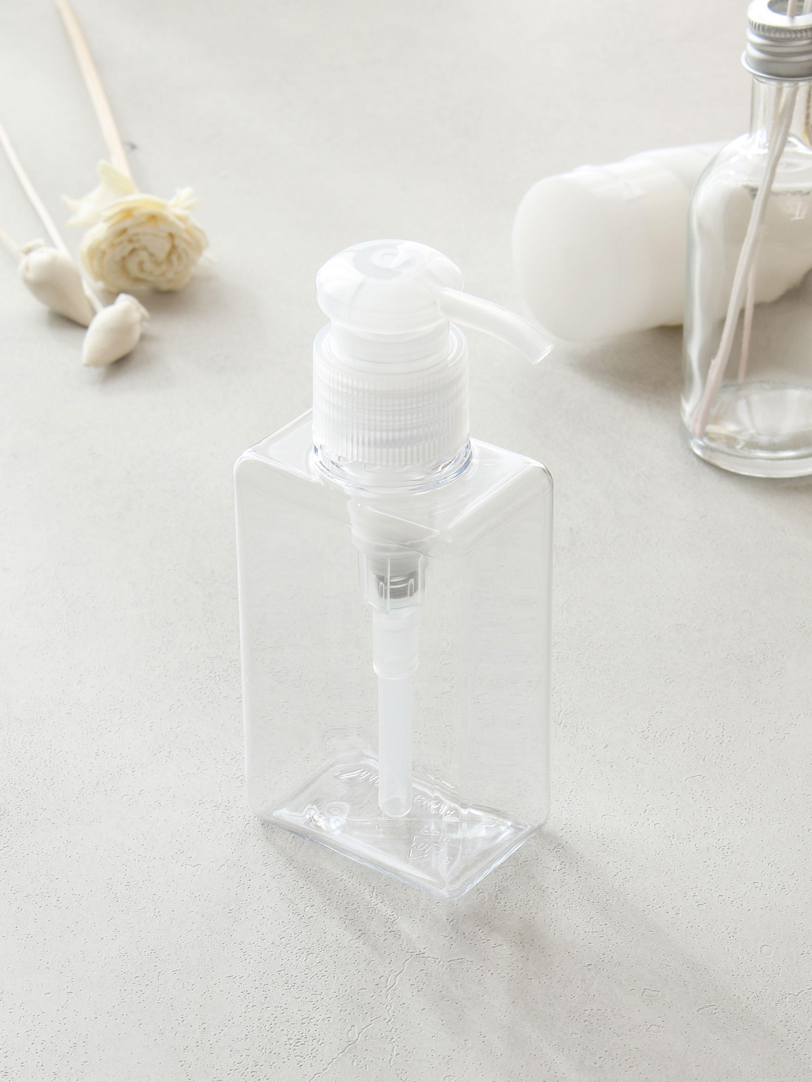 100ml Rectangular Pump Dispenser Bottle for Lotion & Liquid Soap 1ea