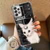 Funny Cats Fashion Style Plating Phone Case For Samsung A17 A07 A37 A57 A16 A56 A15 A55 A14 A54 A13 A53 A26 A36 A25 A35 A24 A34