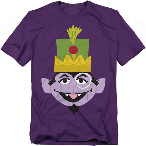 Sesame Street Unisex Adult Count von Count Nutcracker Christmas T-Shirt