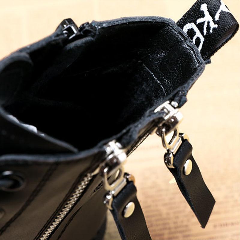 Dámské boty Podzimní Boty Britský Styl Univerzální Boty na Silné Podrážce Krátké Boty Zip Dámské Boty