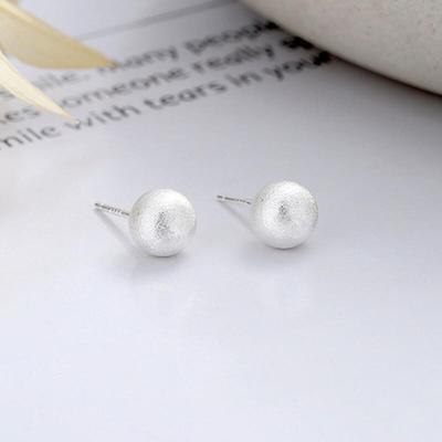 Boucles d'oreilles en Argent 925 Boules de Neige Pures E051 Argent Sterling