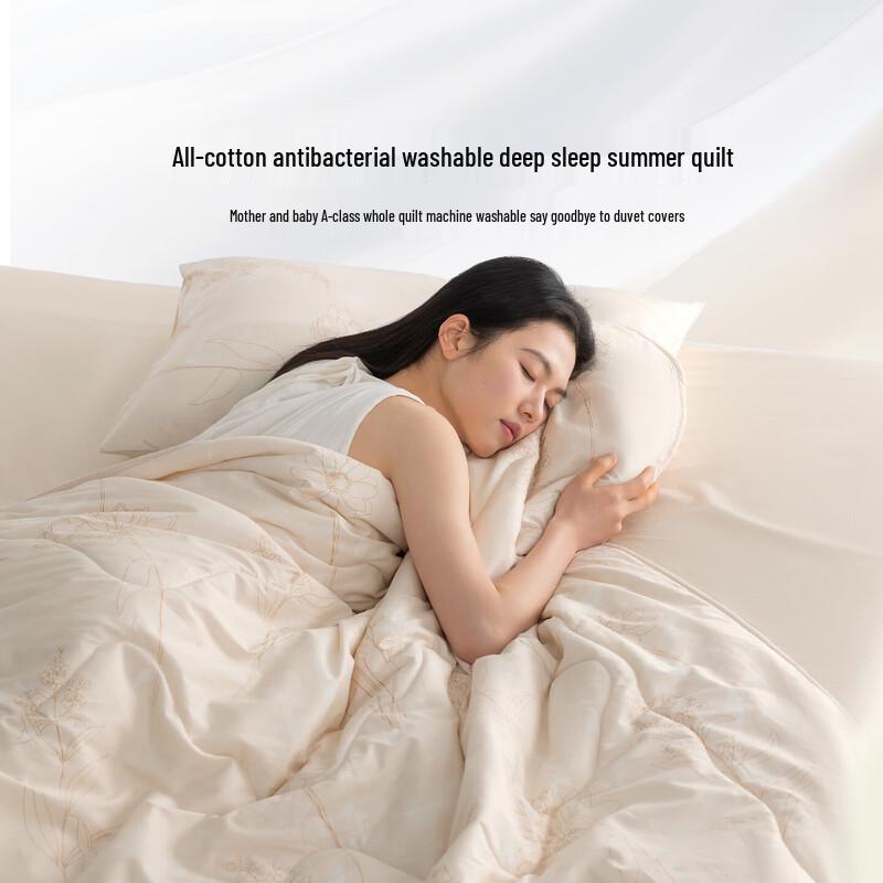 

Luolai 100% Cotton Machine Washable Summer Quilt Double 200x230cm