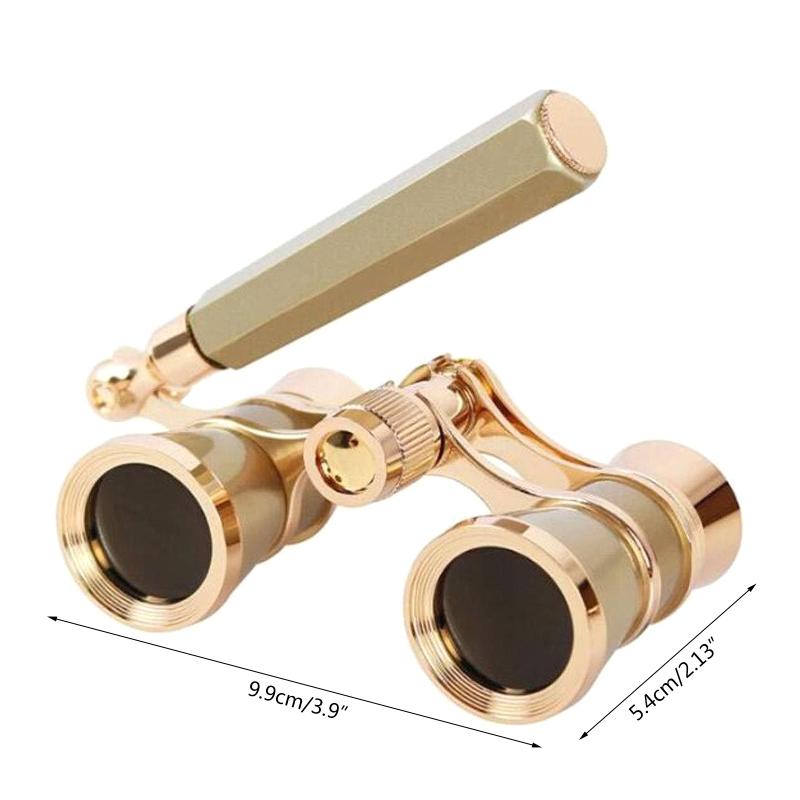 3X25 Opera Glasses Binoculars Theater Glasses Mini Binocular Compact Lightweight with Handle for Adults Kids Women Gift