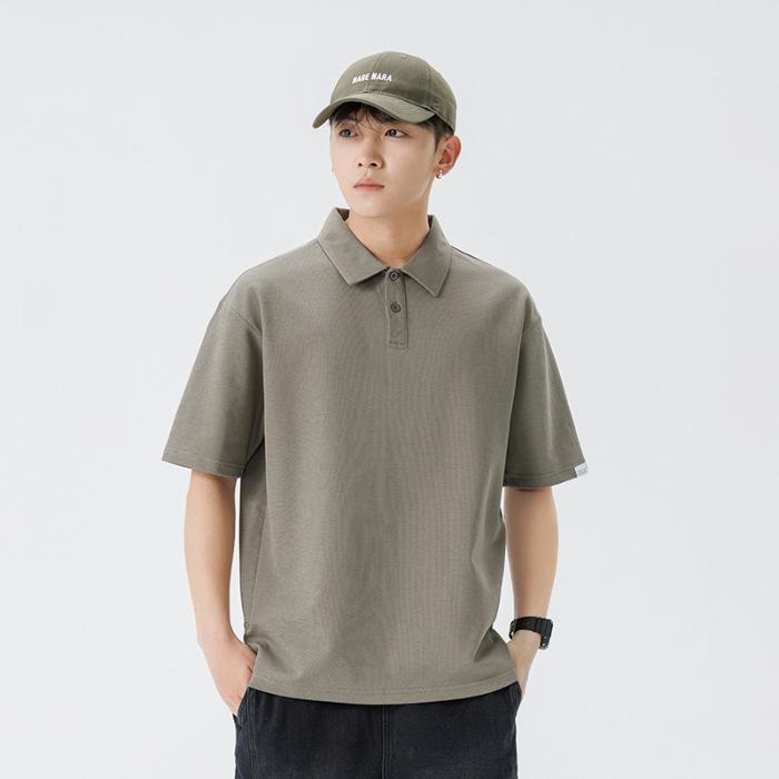 New Summer Short-sleeved Polo Shirt Men's Lapel T-shirt Men's Lapel Thin Short T-t-thigh