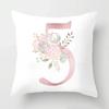 45x45cm Pink Rose 26 Letters Pillowcase Wedding Party Decoration Sofa Car Creative Ornament Couple Home  Cushion Cover