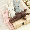 Adorable Knitted Rabbit Crochet Baby Soothing Animal Doll