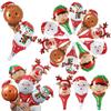 5/10/15/20PCS Christmas Themed Cartoon Handheld Balloons Santa Snowman Elk Gingerbread Man Mixed Style DIY Party Decorations ZYF