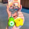 Couple Pair Of Keychains, Fried Chicken And Chips, Cartoon Simple Schoolbag Pendant, Cute Simulated Food, Car Key Chain