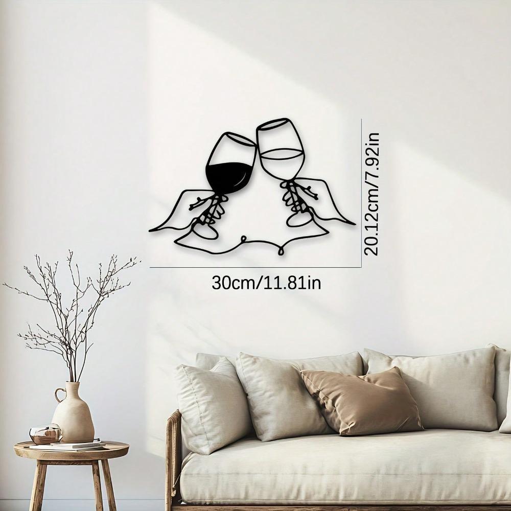 Handmade Metal Wall Art Wine Theme Iron Sculpture Grape Design Home Decor Gift