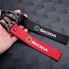 QLPO9 Kovová kožená klíčenka na klíče Přívěsek s logem Příslušenství pro Octavia Fabia Rapid Yeti Superb A5 A7 VRS VII