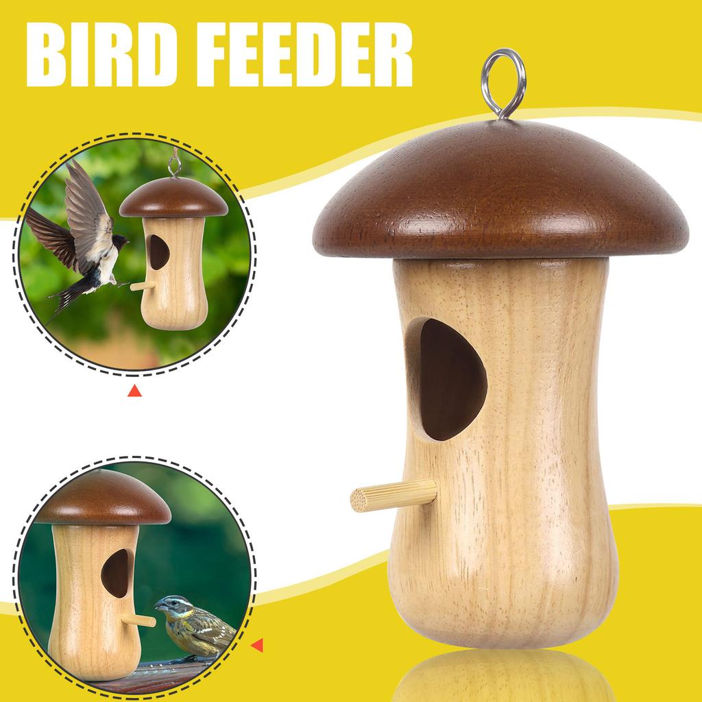 Hummingbird House Outdoor Hanging Wooden Bird Feeder Wooden Hummingbird House