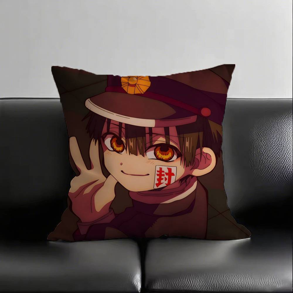 Cute Toilet-Bound Hanako Kun Pillow Case Square Bedroom Sofa Leisure Comfort Cushion Car Living Room Home Decoration