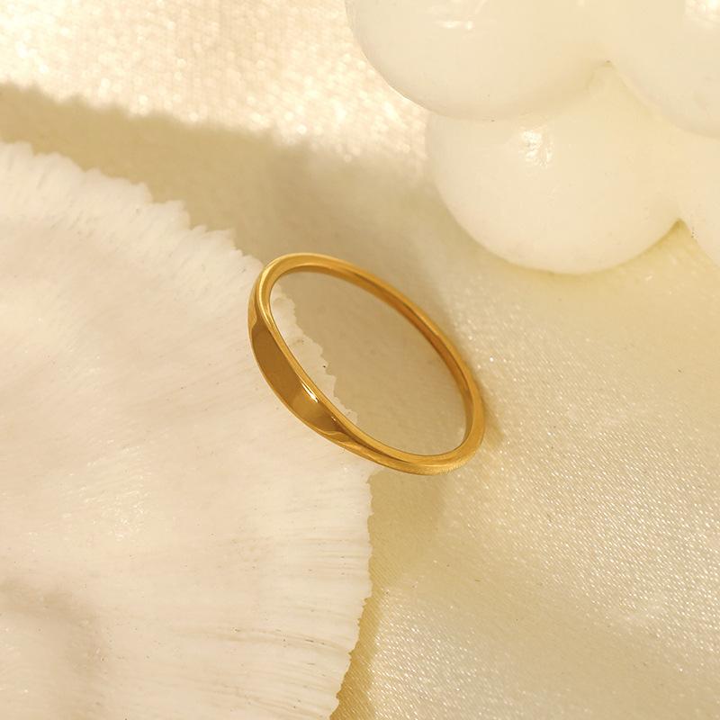 Simple And Cold Style Fashion Hot Niche Geometric Ring Girls 316 Ring Does Not Fade