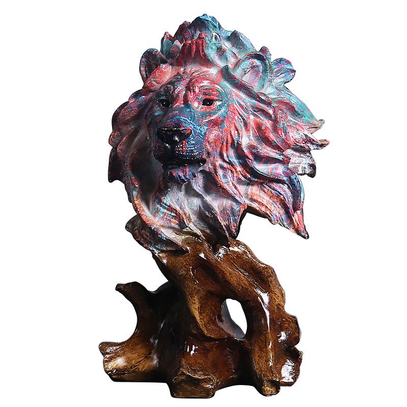 European Style Eagle Head Resin Figurine - Abstract Animal Ornament for Living Room, Study, or Office