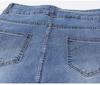 High-Waist Denim Skirt with Floral Embroidery, Summer 2024