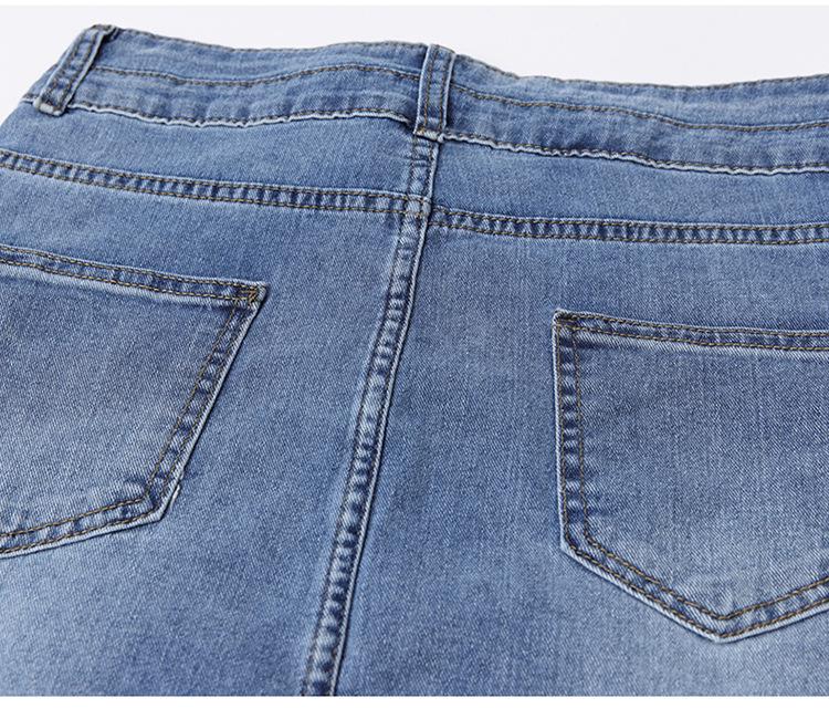 High-Waist Denim Skirt with Floral Embroidery, Summer 2024