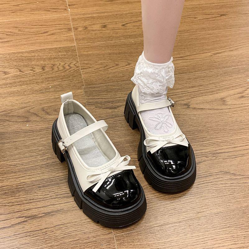 Versatile Japanese Platform British Single Shoes Women's Spring and Summer 2025 New Small Jk Height-increasing Color-matching Small Leather Shoes