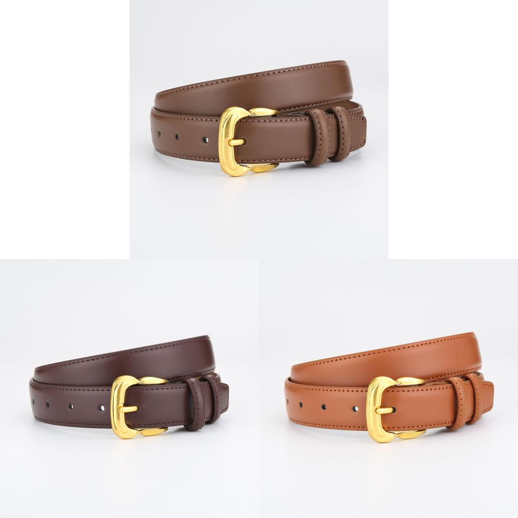 Womens Leather Waist Belt For Jeans Casual Fashion With Metal Buckle For Office And Daily Use