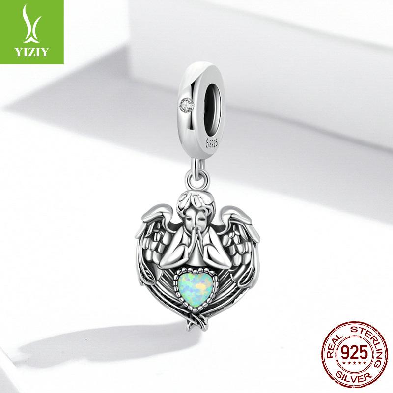 Love Angel Diy Bracelet Beaded Charm Popular S925 Silver Pendant Accessories Bsc568