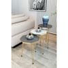 3-piece Nesting Coffee Table And Coffee Table Set Gold Octagonal Coffee Table Set Wire Leg Coffee Table Set