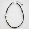 MERRYMOTIVE Black Onyx and Brown Gemstone Necklace