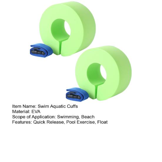 1 Pair Foam Aquatic Cuffs for Adults Kids Water Aerobics Float Ring Workout Ankle Arm Belts with Quick Release