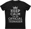 Keep Calm Birthday Official Teenager Mens Short Sleeve Cotton