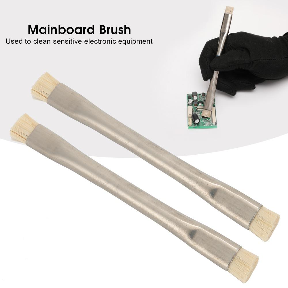 2Pcs Short Bristle ESD Safe Motherboard Cleaning Brush Metal PCB Board Cleaner  Phone Accessories
