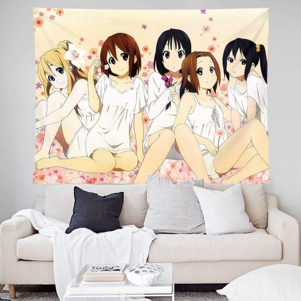 LightOn Girls background cloth twodimensional girl bedroom dormitory decoration homestay bedside atmosphere anime tapestry