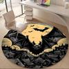 1PC Halloween Bat Office Round Area Rug, Mat Suitable For Office, Under Office Chairs Bedroom Living Room Home Decor, Room Deco