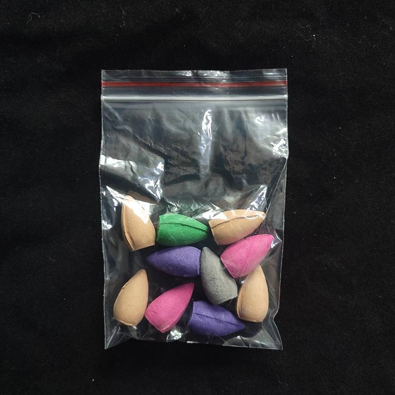

FY Mixed Natural Reflux Incense Cones Jasmine Lavender Rose Tower Incense for Backflow Burner Tea Room Meditation Aromatherapy 10pcs