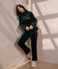 FANGOH Lov.G Velvet Track Pants Dark Green