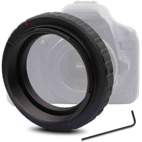 Astromania T2 T Ring Adapter with 42mm Diameter Thread Compatible with Canon EOS DSLR/SLR Camera, Metal T-Mount Telescope Camera Adapter for