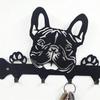 1 Pc Black Wrought Iron Dog-Shaped Key & Towel Rack - Premium Multi-Functional Wall-Mounted Home Organizer | Stylish Storage Solution With Metal