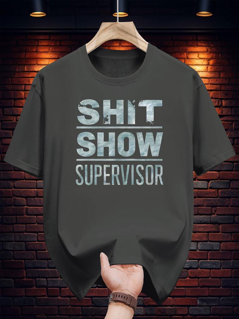 Graphic T-shirt - "SHIT SHOW SUPERVISOR" Distressed Print