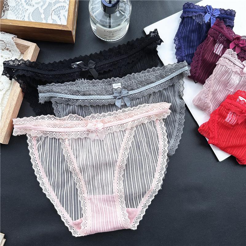 Clearance Ice Silk Lace Low-Rise Women's Panties