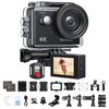 AKASO Action Camera EK7000 4K30FPS 20MP Underwater Camera Equipped with WiFi, Compatible with External Microphone, 40M Water Resistant, HDMI Output, 1