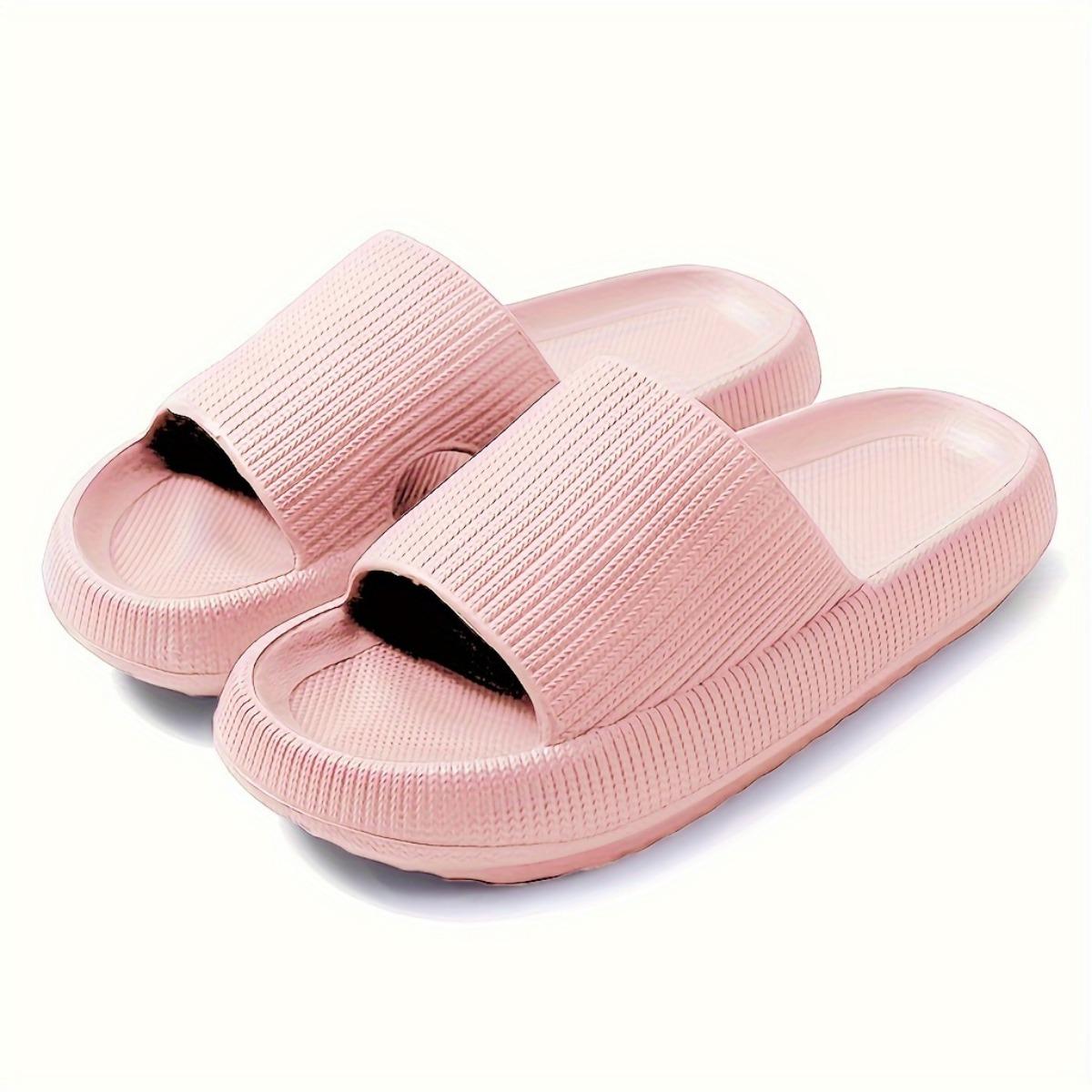 

3,2 см штамповка Sense of Shit, толстые сандалии тапочки женские, летние новые пары, EVA для дома, мягкие туфли для ванной комнаты для мужчин 36-37 розовый