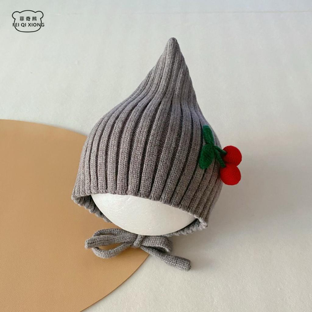 Baby Winter Oorbescherming Gebreide Muts Schattige Elf Puntmuts Warm Met Kinband Muts Baby