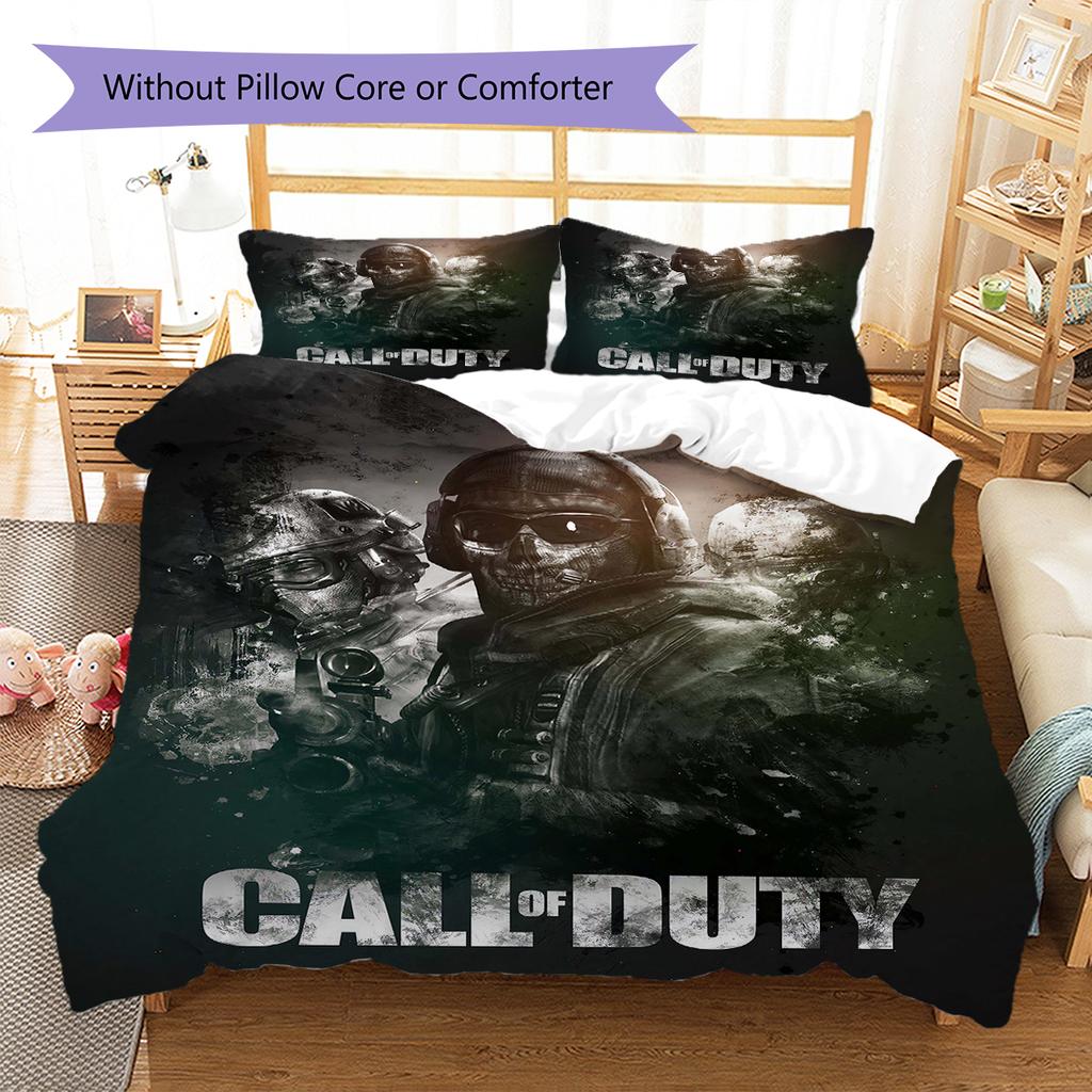 Set Copripiumino Trapuntato Call Duty Federa Decorazione Casa Regalo (1 * copripiumino + 2 * federa, senza nucleo)