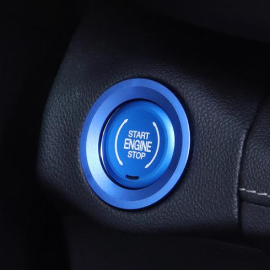 For Chevy Colorado -2025 Engine Push Switch Button Ring Trim Blue