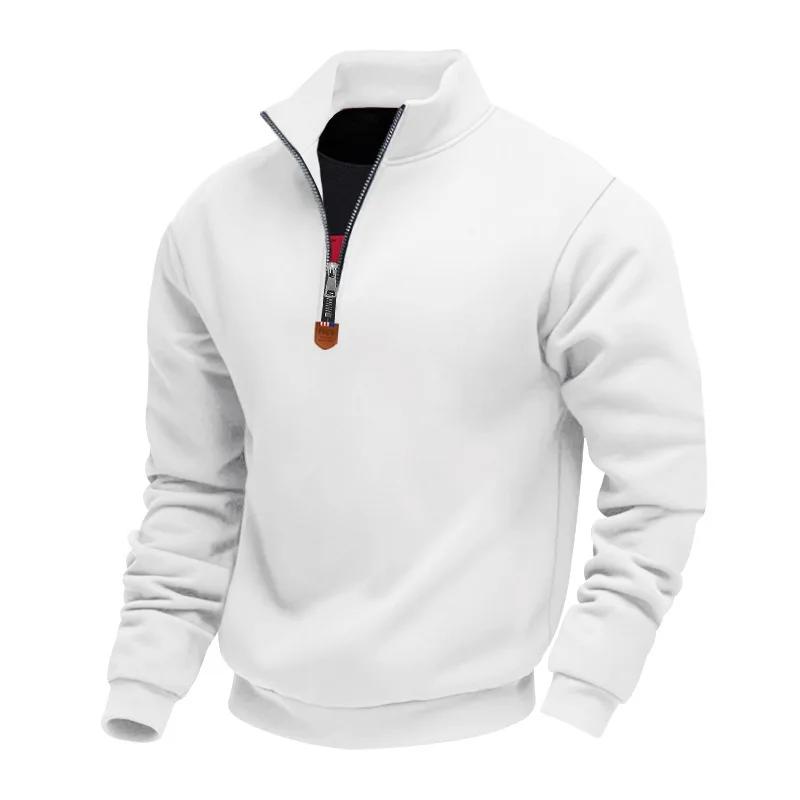 Spring and Autumn Long-sleeved Men's Sweatshirt Half Zipper Loose Stand-up Collar Pullover Men's Sweatshirt