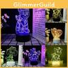 Night Light 3d Paw Patrol Toys Illusion Lamp 7 Colors Changing Desk Led Lights