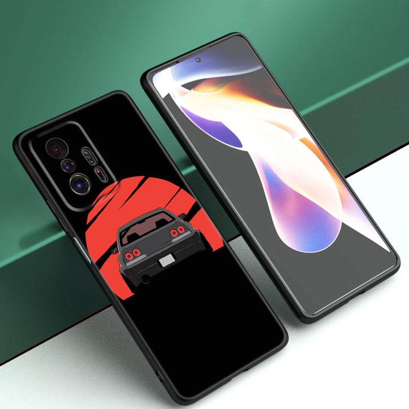 

Черный силиконовый чехол для телефона с изображением мультяшного автомобиля и задних фонарей для Xiaomi Mi 9 SE 8 10T 11 12 13 Lite 9T 11T 12S 12T 13T 14 Pro 5G NE 11i 12X Xiaomi Mi 11i