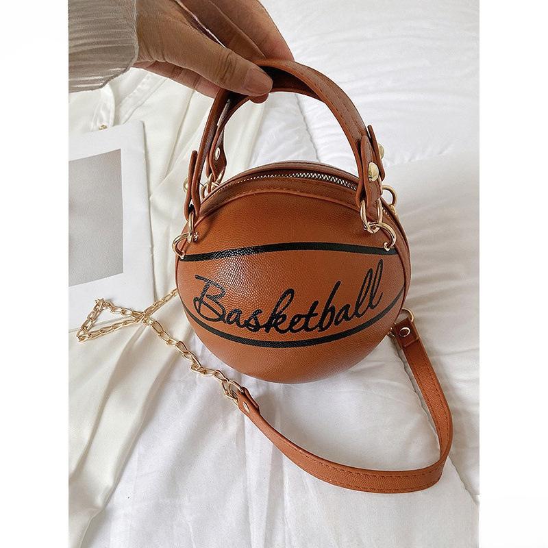2025 Trendy Basketball Football Sports Bag,Fashion Chain Messenger Crossbody Sling Bag