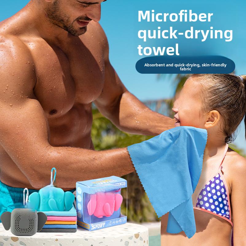 Sports quick-dry towel for swimming, running, gym, absorbs water and sweat, travel wrist sweat wipe, quick-dry, antibacterial небесно-голубой