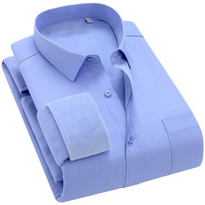 Winter Samt Hemd Herren Neu Lässig Einfarbig Verdickt Revers Lässig Echte Tasche Herrenhemd für Junge und Mittelalte