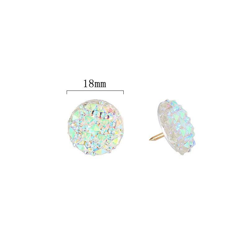 18mm Creative AB Color Rhinestone Pushpins for Cute Cork Board Photo Wall Decoration.