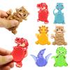 6 Pièces Jouets d'Occupation Pierre Sensorielle Silicone Texturé Pierres d'Angoisse Pour Autisme Jouets d'Occupation Stress Dinosaure Dessin Animé Soulagement de l'Anxiété